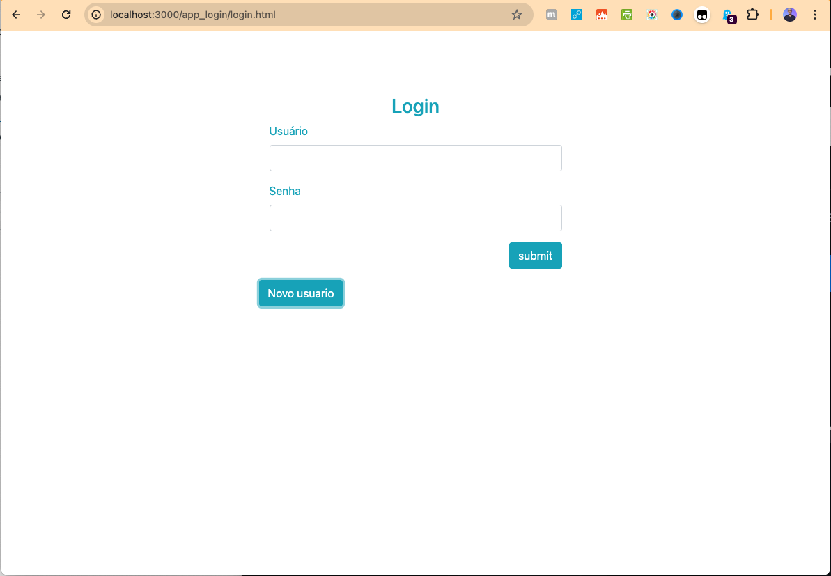 Login do sistema